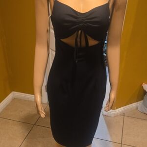 BCBG Black Backless Dress with Cutout
